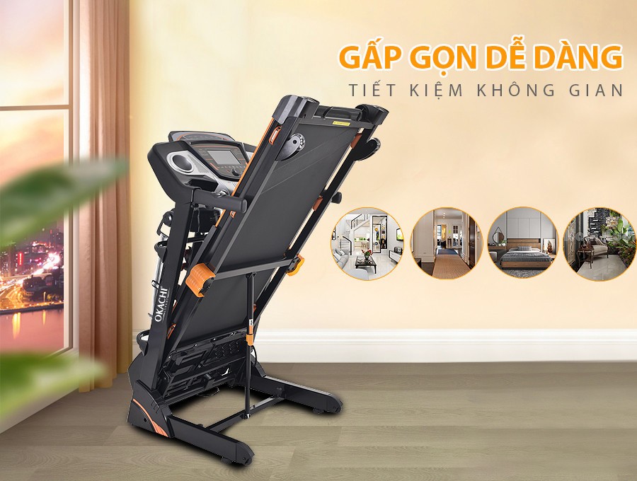 Máy chạy bộ đa năng OKACHI SPORT JP-300A PRO